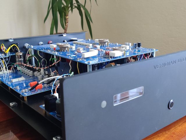 Orange chassis with a blue front panel