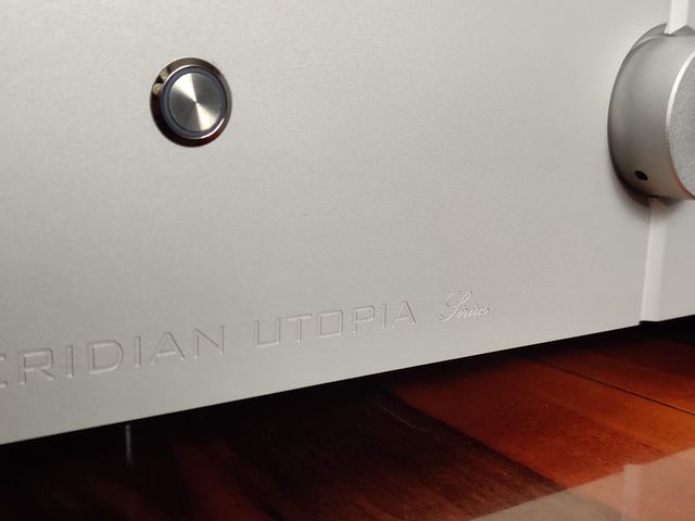 Engraved panel detail and volume control