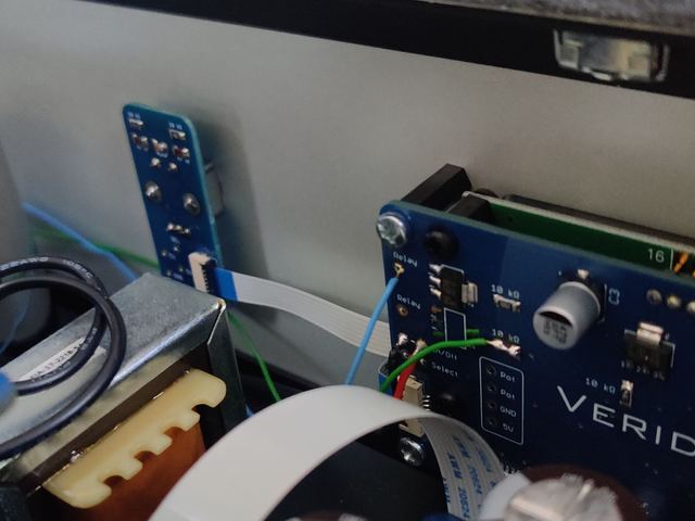 Relay board and volume control section