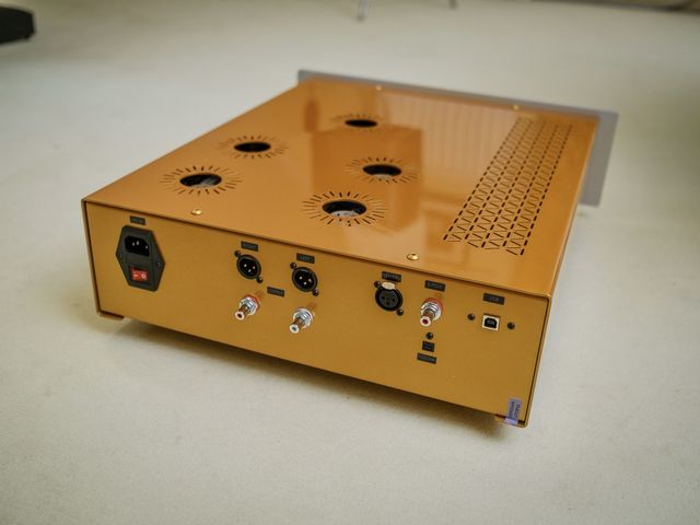 Copper finish, rear three-quarter view